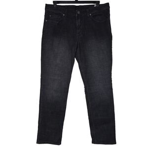 Buffalo Jeans Black 36x34 Driven X Denim Straight Stretch Extensible Jambe Droit